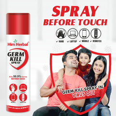 Him Herbal Multi Surface Germ Kill Spray - 90ml | Kills 99.9% Germs, Bacteria & Viruses with 4 Ayurvedic Herbs