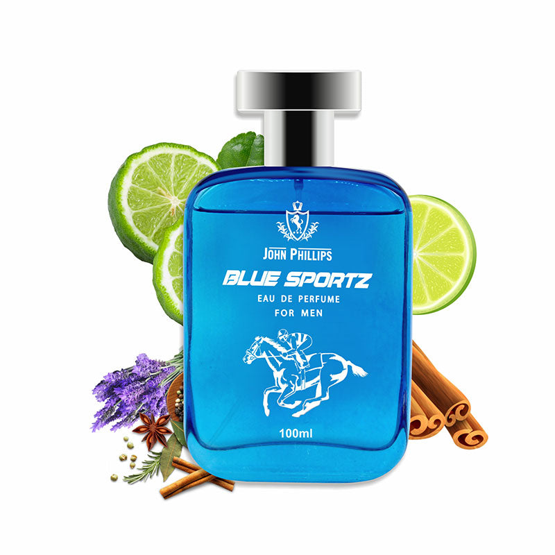BLUE SPORTZ - Citrusy, Woody & Aquatic | French Perfume Ideal for Men  - 100 ML