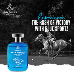 BLUE SPORTZ - Citrusy, Woody & Aquatic | French Perfume Ideal for Men  - 100 ML