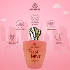 FIRST LOVE - Green Aromatic, Fruity & Fresh Spicy | French Perfume Ideal for Women  - 60 ML