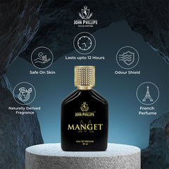 MANGET - Woody, Leather & Spicy Musk | French Perfume Ideal for Men & Women ( Unisex ) - 60 ML