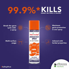 Him Herbal Multi Surface Disinfectant Spray - 230ml | Kills 99.9% Germs, Bacteria & Viruses with 4 Ayurvedic Herbs