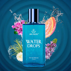 WATER DROPS - Fresh Marine Aquatic, Minty & Lavender Rosemary | French Perfume Ideal for Men & Women ( Unisex ) - 125 ML